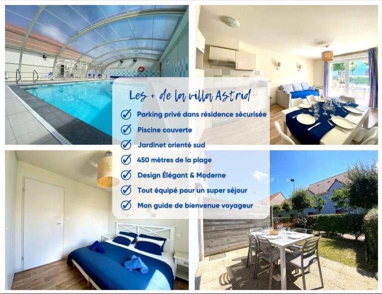 La Villa Astrid - 2 Chambres - Piscine - Mer - Parking 르크로토이 외부 사진
